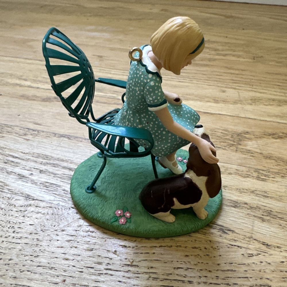 Pleasant Company Hallmark Kit American Girl Figurine Ornament Dog Basset Hound - Picture 2 of 5